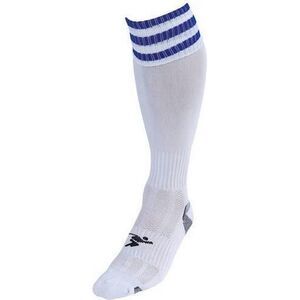 Precision Unisex Adult 3 Stripe Pro Soccer Socks / White/Royal Blue
